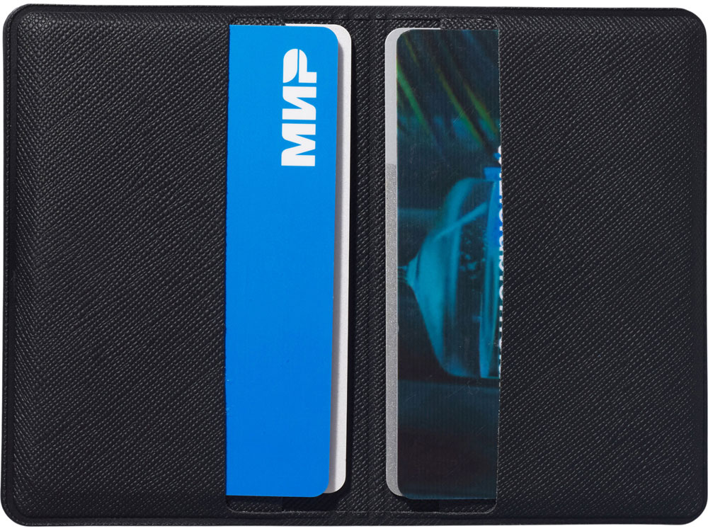 Футляр-книжка на 4-е карты с RFID Favor, черный — изображение 4