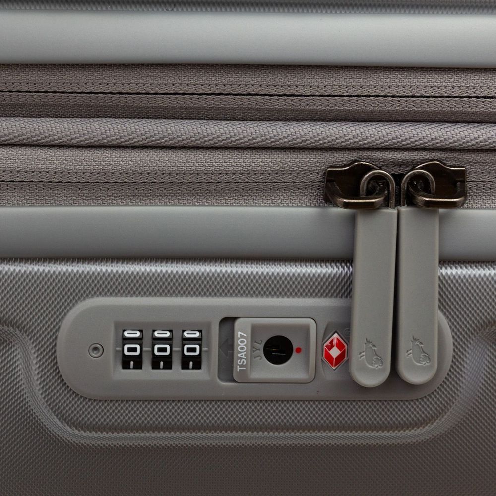 Чемодан Logoduck M, серебристый — изображение 9