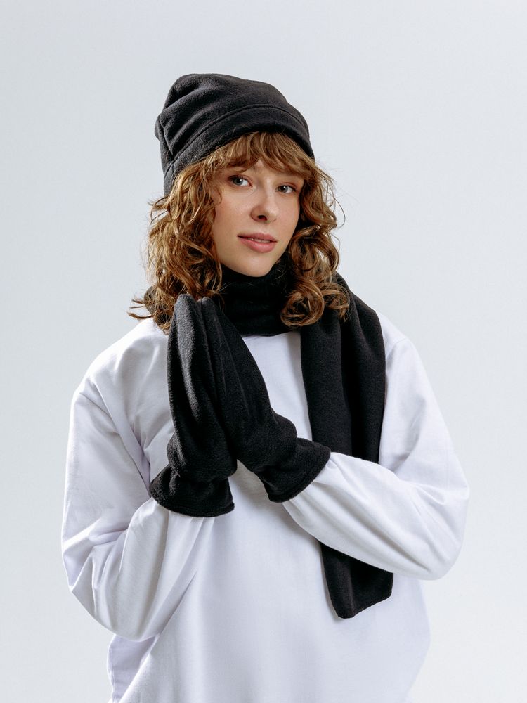 Шапка Fleecy, черная — изображение 6