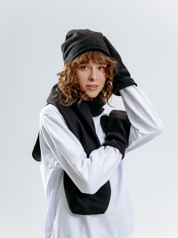 Шапка Fleecy, черная — изображение 8