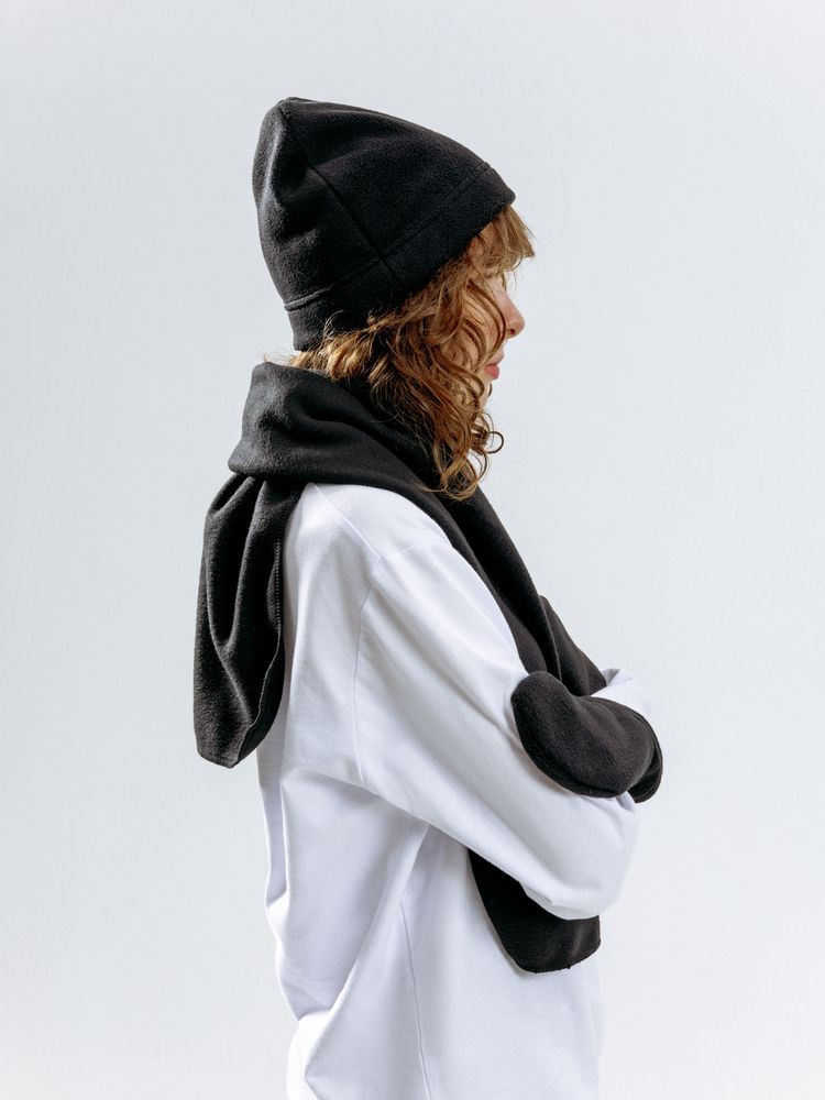 Шапка Fleecy, черная — изображение 7