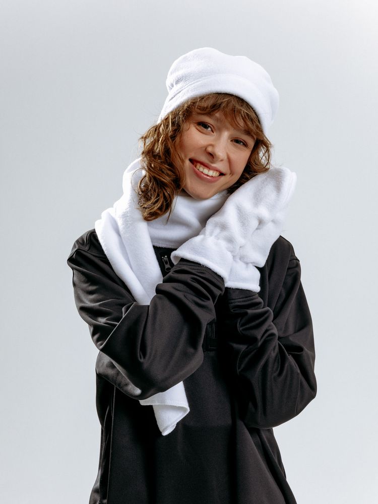 Шапка Fleecy, белая — изображение 6