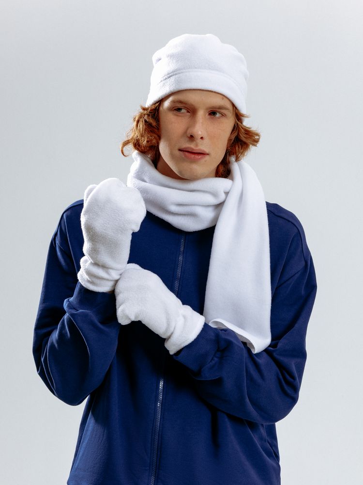 Шапка Fleecy, белая — изображение 8