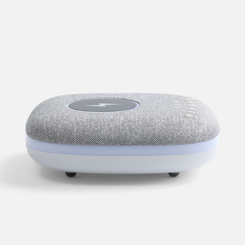 Bluetooth-колонка с беспроводной зарядкой и подсветкой Terrafonic, серая — изображение 3