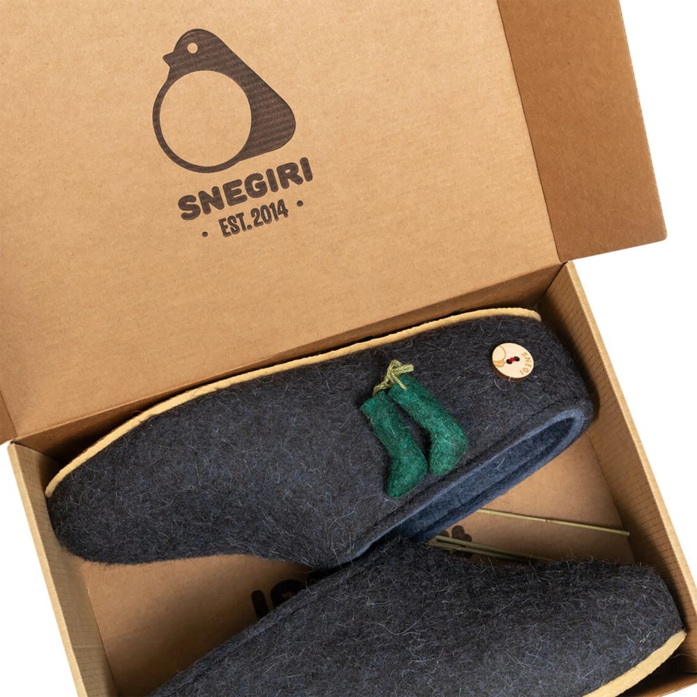 Домашние валенки Step, темно-синие (клякса) — изображение 6