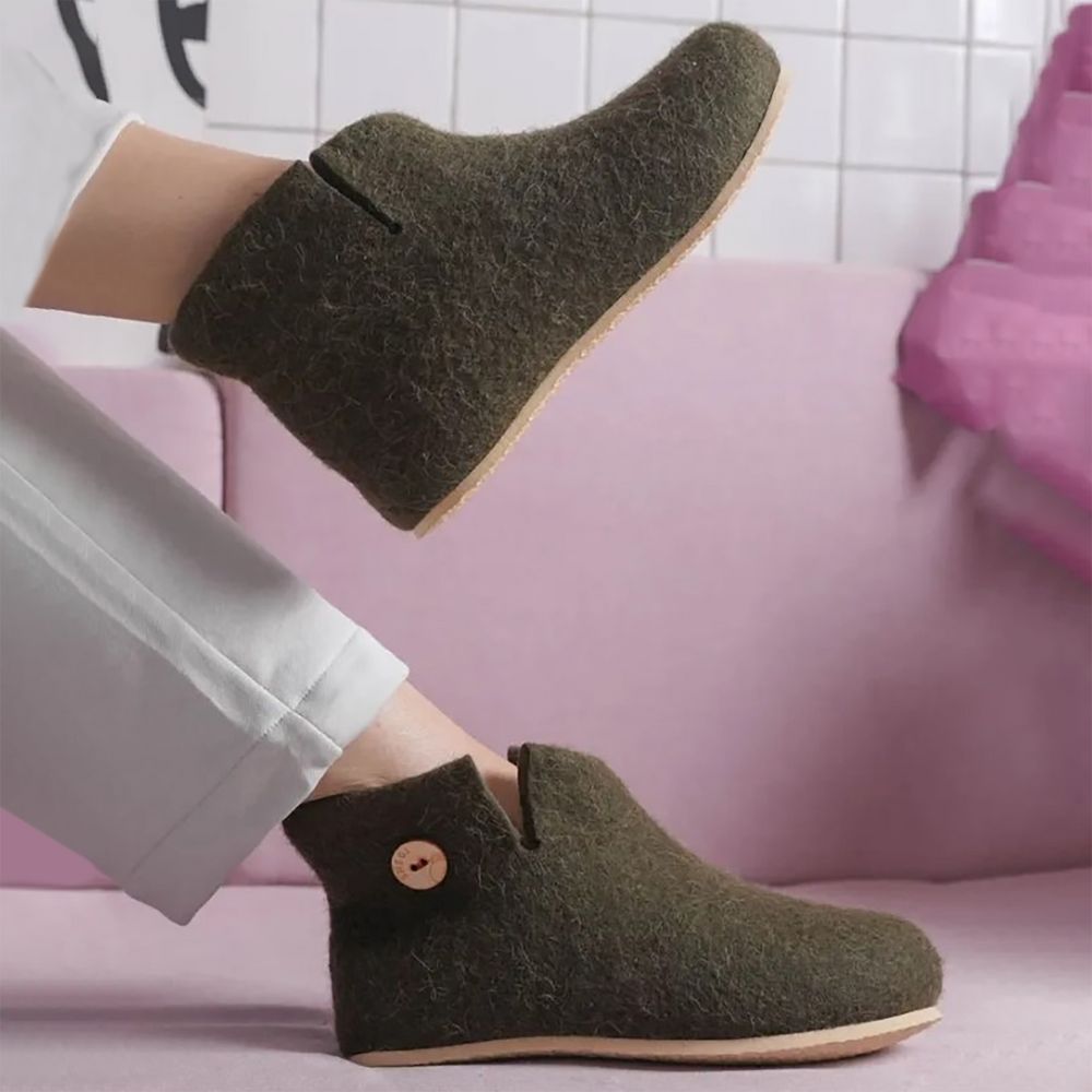 Домашние валенки Wild, зеленые (олива) — изображение 7