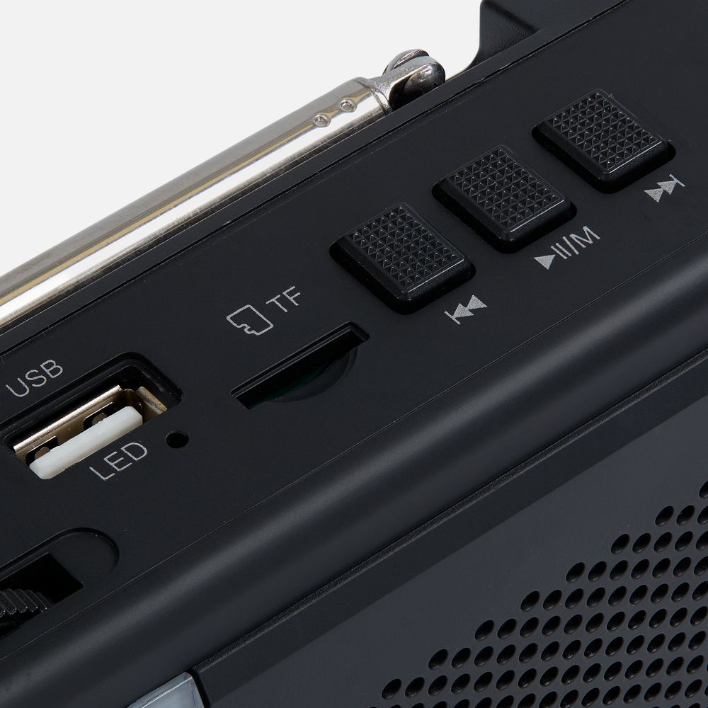 Bluetooth-колонка с радио Comradio, черная — изображение 7