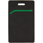 Чехол для пропуска Multimo, черный с зеленым