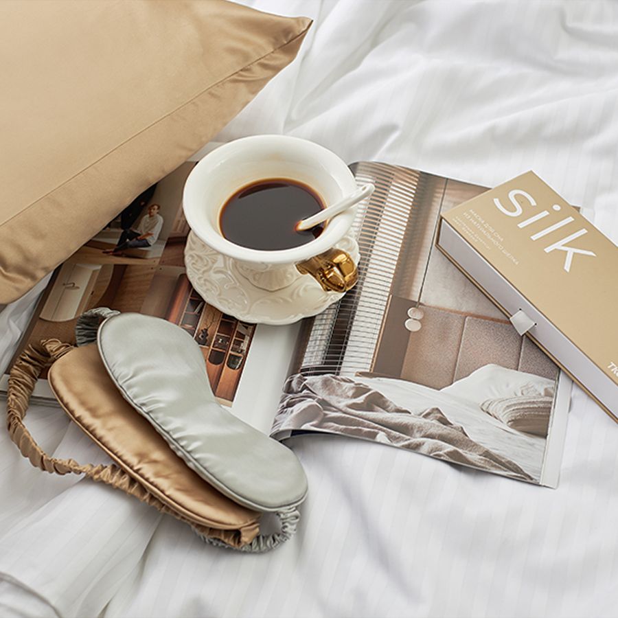 Маска для сна Essential, бежевая — изображение 9