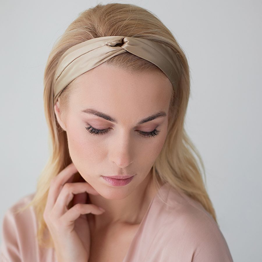 Повязка для волос Essential, бежевая — изображение 2