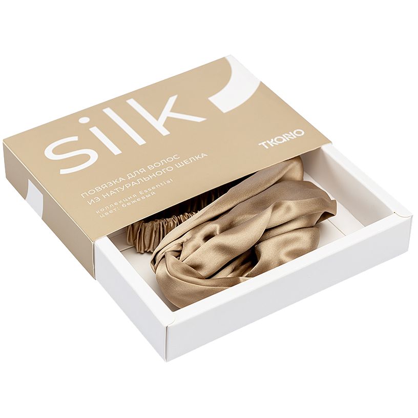 Повязка для волос Essential, бежевая — изображение 6