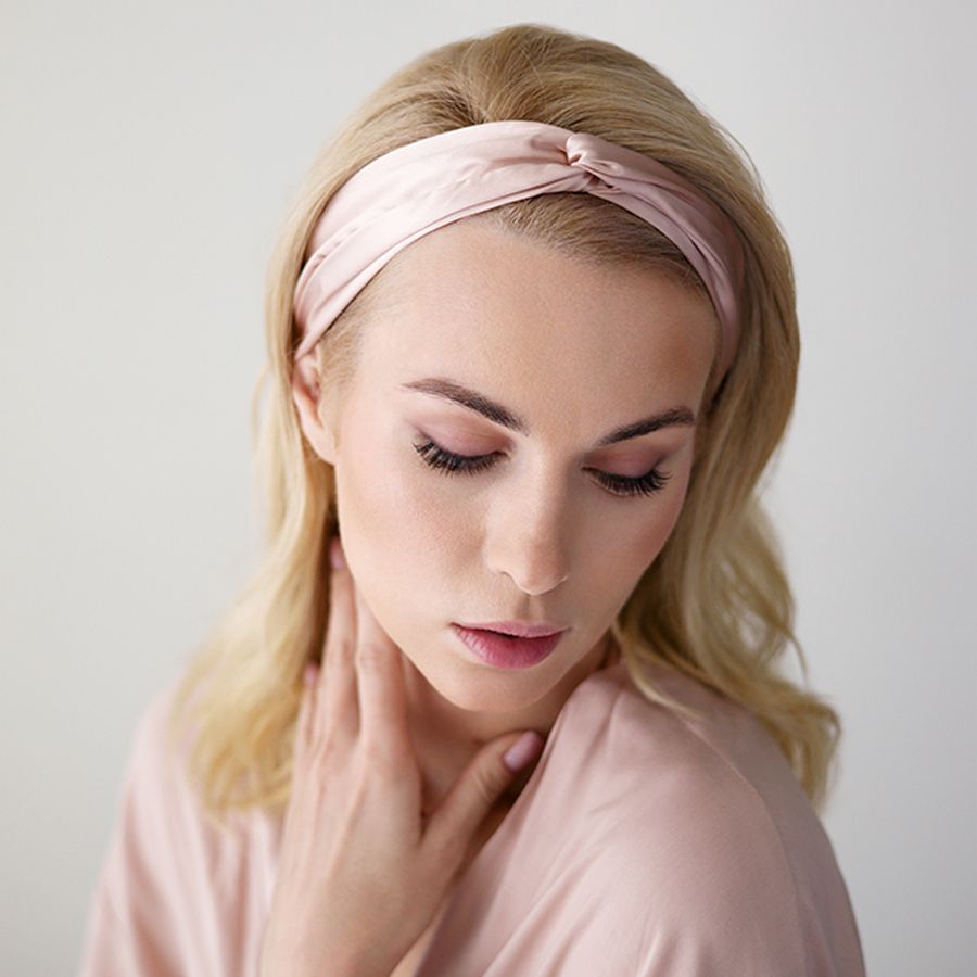 Повязка для волос Essential, розовая (пыльная роза) — изображение 3