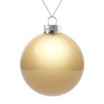 Елочный шар Finery Gloss, 10 см, глянцевый золотистый