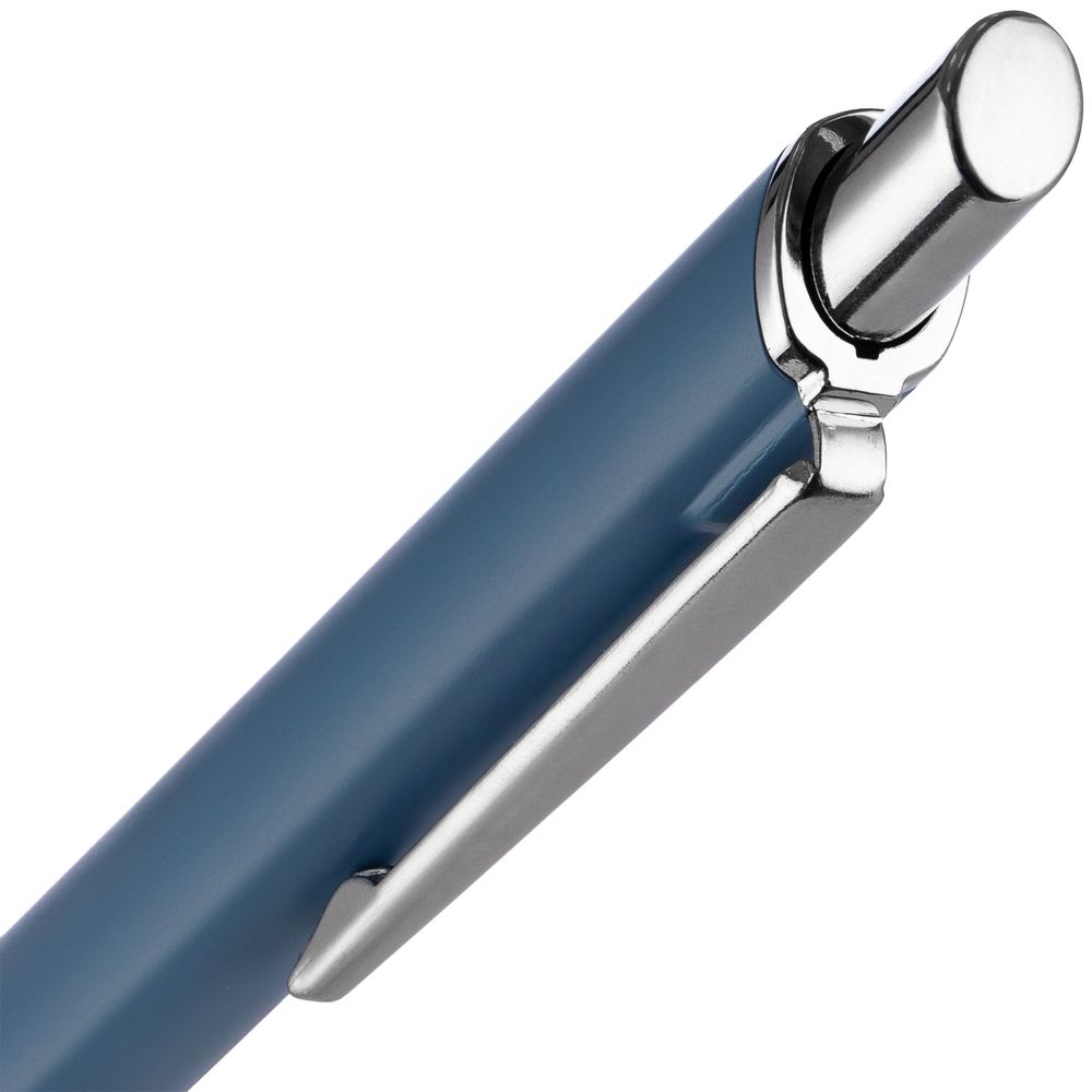 Ручка шариковая Konvent, матовая, серо-синяя — изображение 4