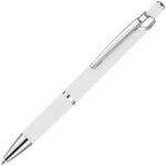 Ручка шариковая Chromos Soft Touch, белая