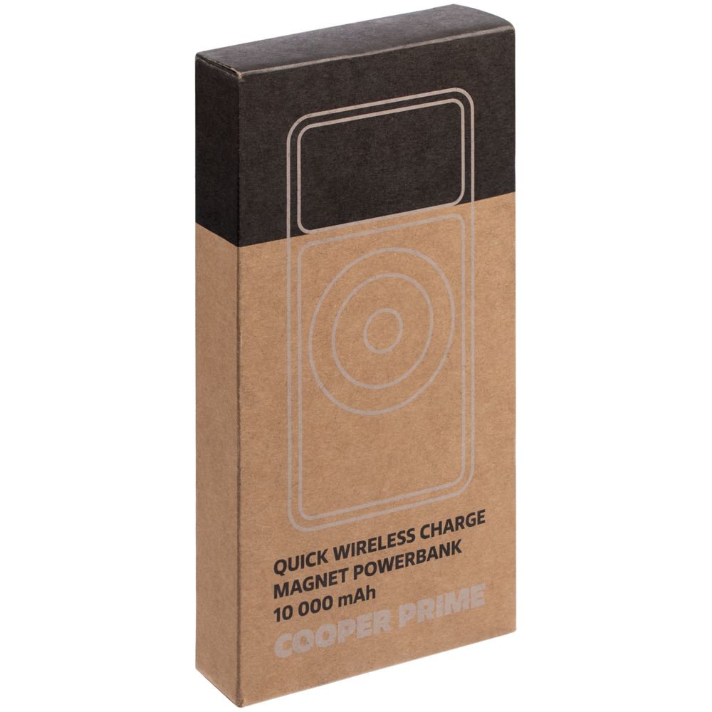 Магнитный беспроводной аккумулятор Cooper Prime 10000 мАч, темно-серый — изображение 10