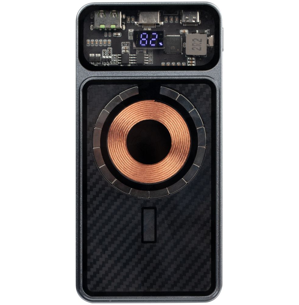 Магнитный беспроводной аккумулятор Cooper Prime 10000 мАч, темно-серый — изображение 3