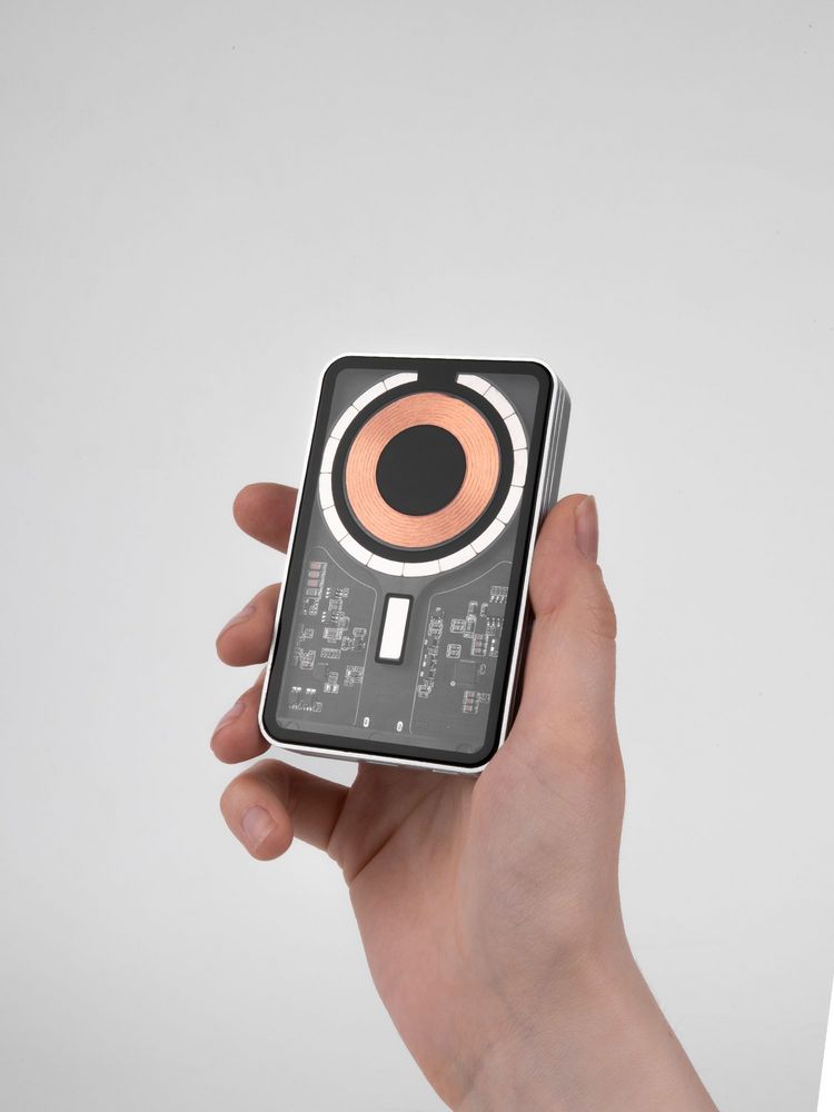 Магнитный беспроводной аккумулятор Cooper Ergo 5000 мАч, серебристый — изображение 10