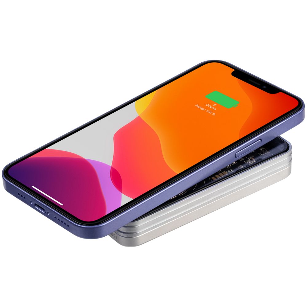 Магнитный беспроводной аккумулятор Cooper Ergo 5000 мАч, серебристый — изображение 9