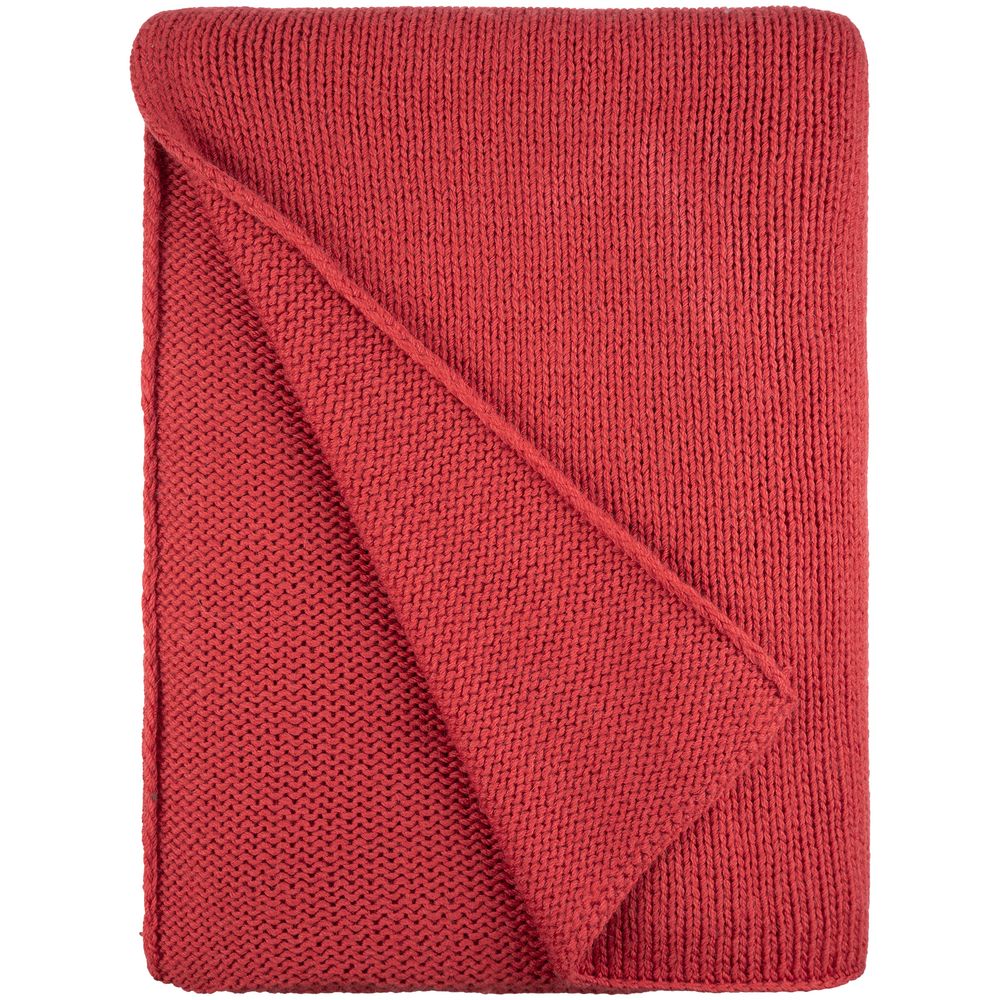 Плед Knitly, красный (коралл) — изображение 3