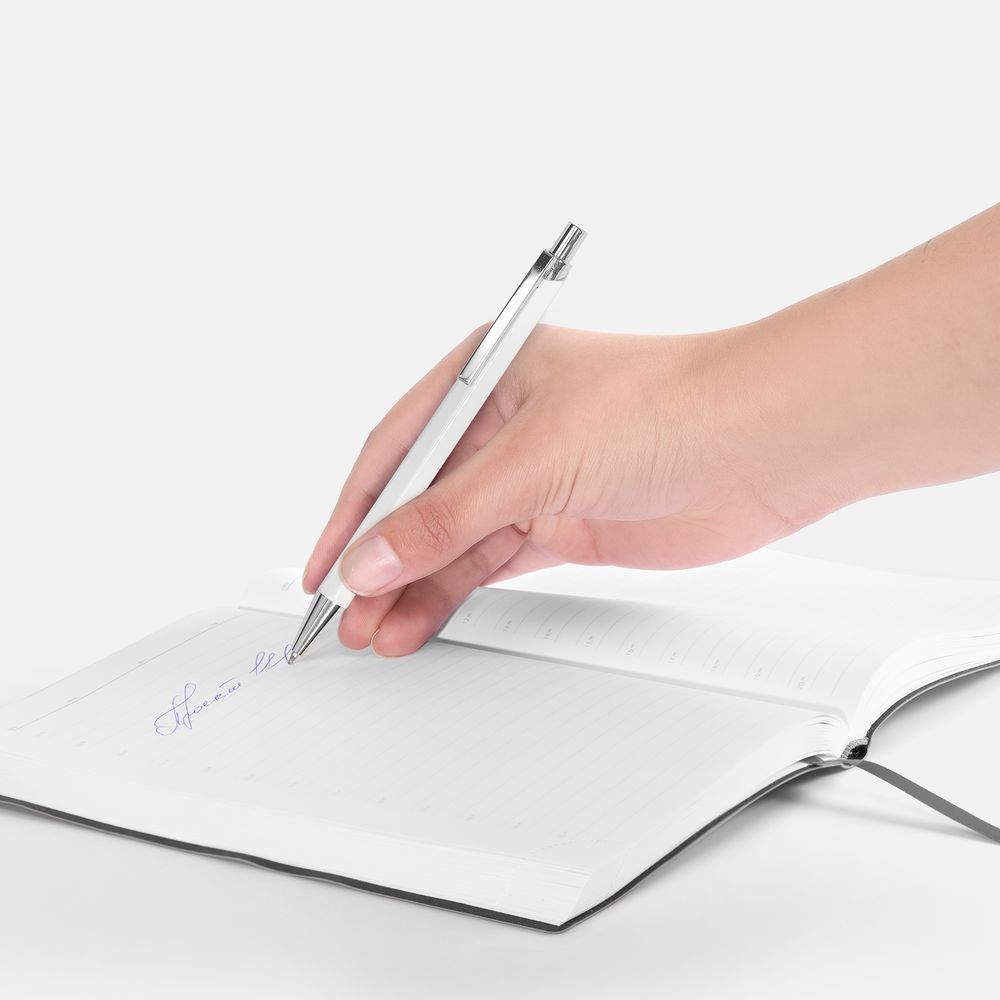 Ручка шариковая Alumno, белая — изображение 4