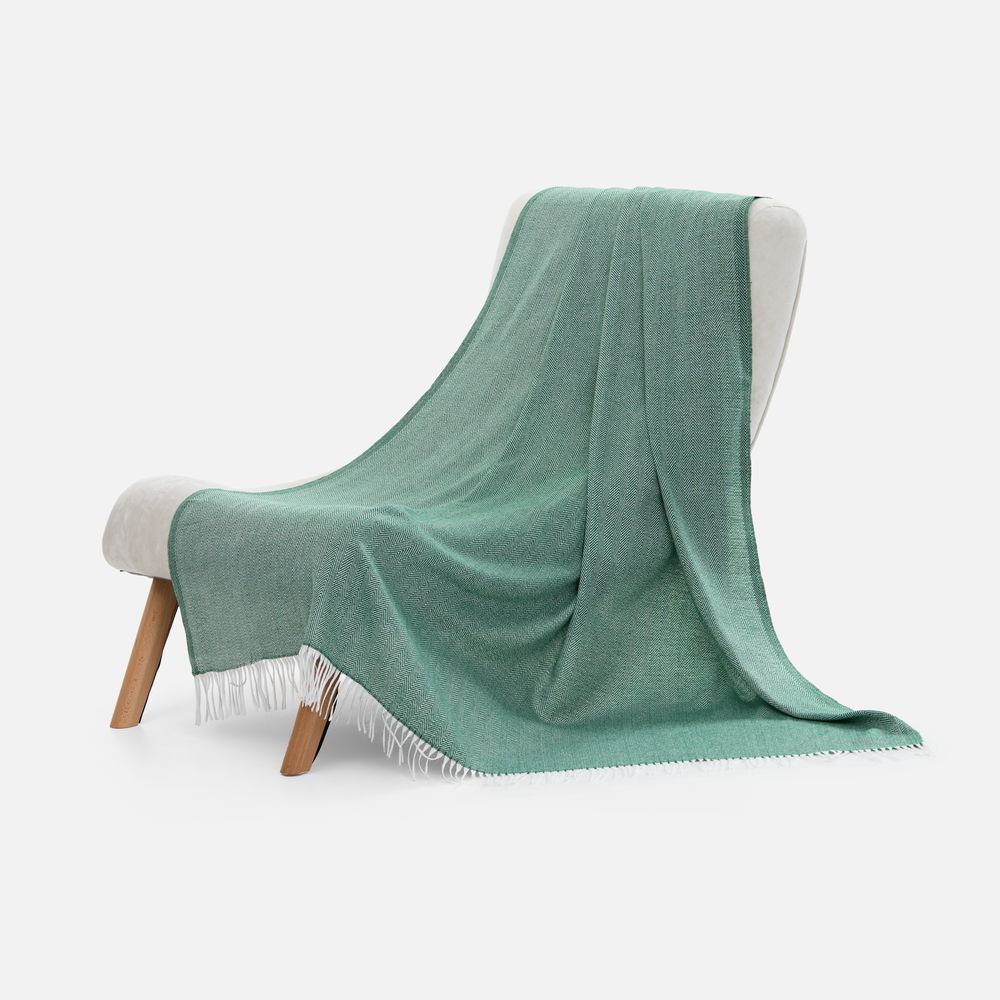 Плед «Гирвас», зеленый — изображение 6