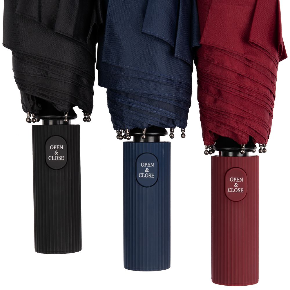 Зонт складной Ribbo, черный — изображение 7