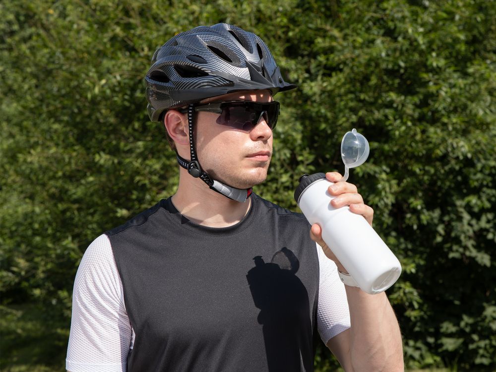 Бутылка для велосипеда Bikescape, белая с синим — изображение 4