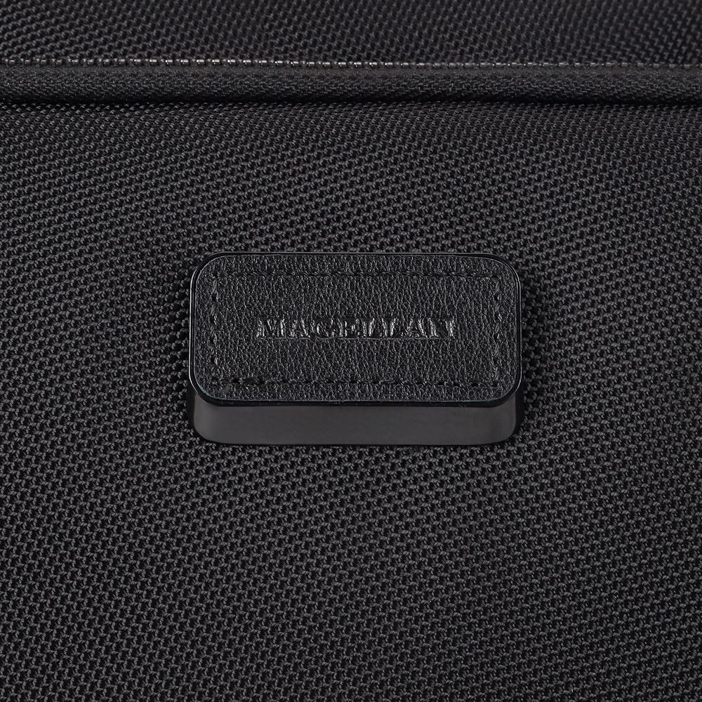 Сумка для ноутбука Santiago с кожаной отделкой, черная — изображение 8