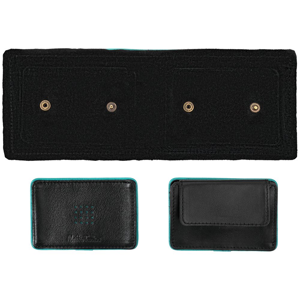Кошелек Partinico, черный с бирюзовым — изображение 4