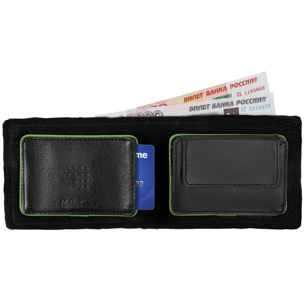 Кошелек Partinico, черный с зеленым — изображение 5