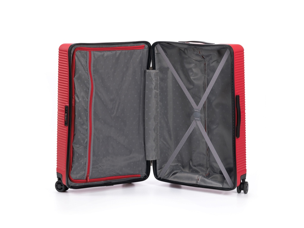 Чемодан TORBER Elton, красный, ABS-пластик, 47 х 32 х 78 см, 96 л — изображение 4
