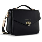 Сумка женская BUGATTI Ella, чёрная, полиуретан, 29х10х22 см