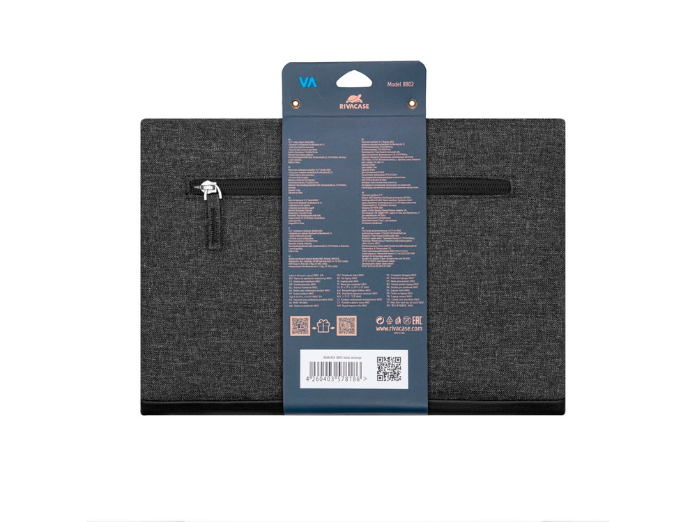 RIVACASE 8802 black melange чехол для MacBook Pro/MacBook Air 13 / 12 — изображение 13