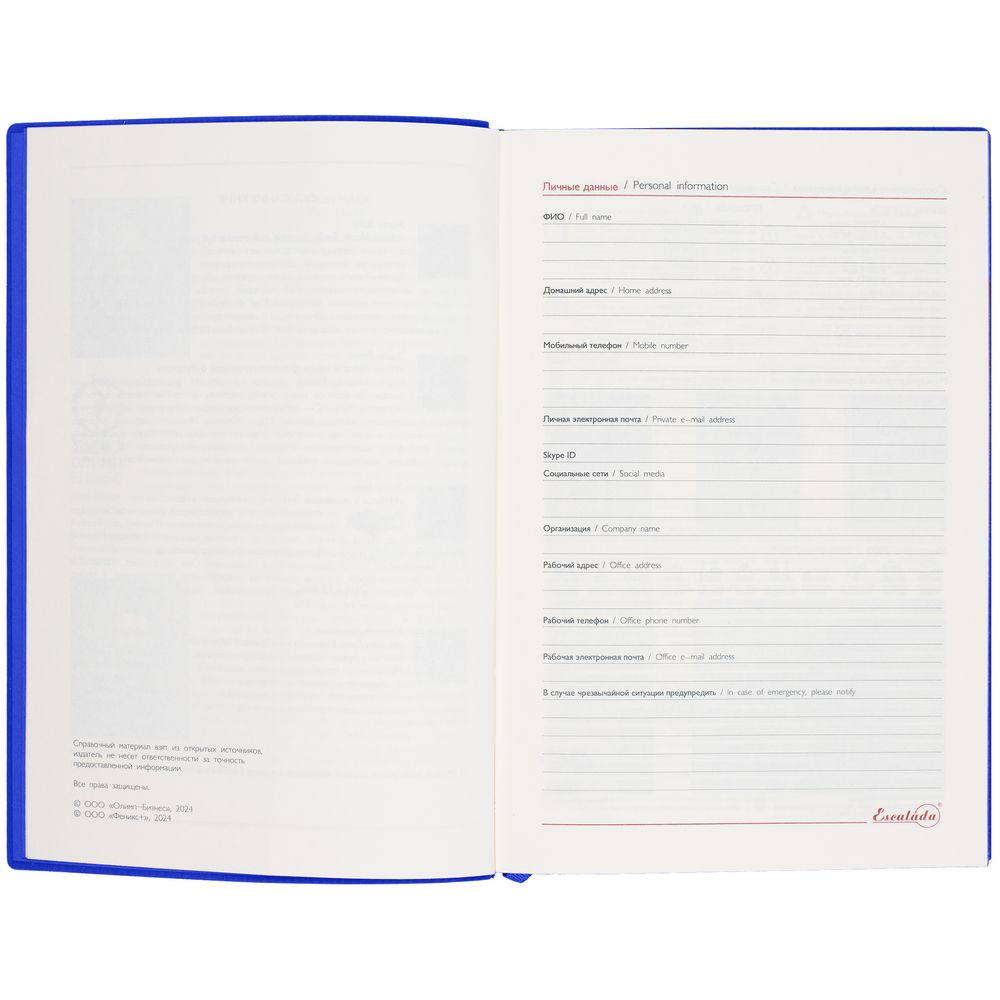 Ежедневник Martos, недатированный, синий — изображение 10