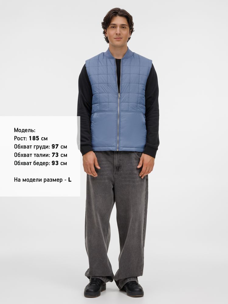 Жилет унисекс Warmbridge, синий (джинс) — изображение 5