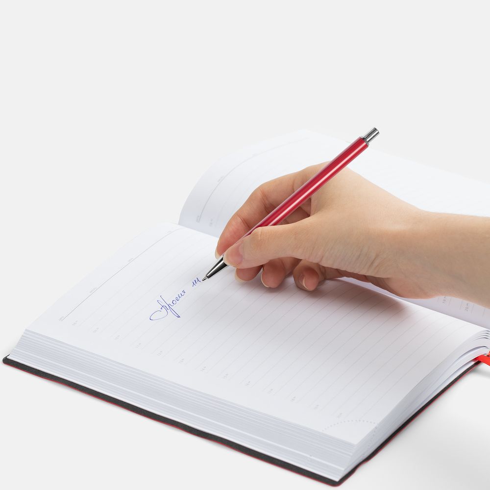 Ручка шариковая Slim Beam, красная — изображение 3