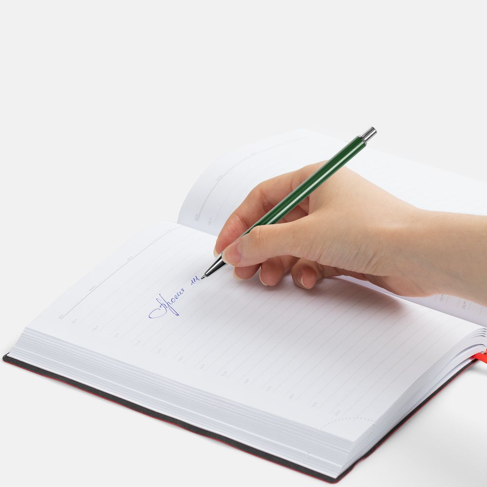 Ручка шариковая Slim Beam, зеленая — изображение 3