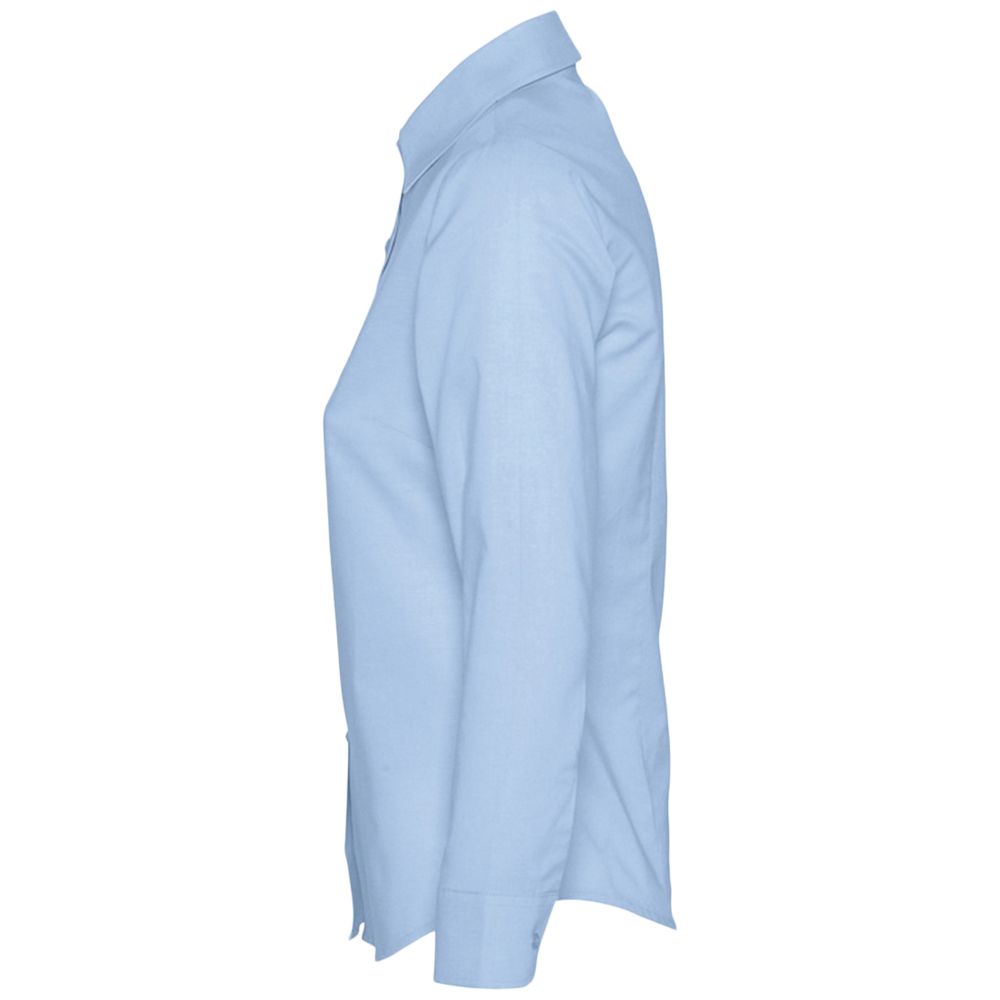 Рубашка женская с длинным рукавом Embassy, голубая — изображение 3