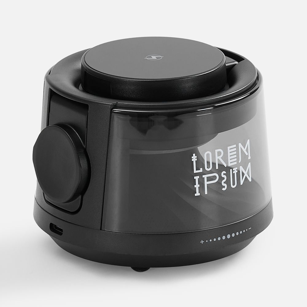 Bluetooth-колонка с подсветкой и беспроводной зарядкой Quantium, черная — изображение 3