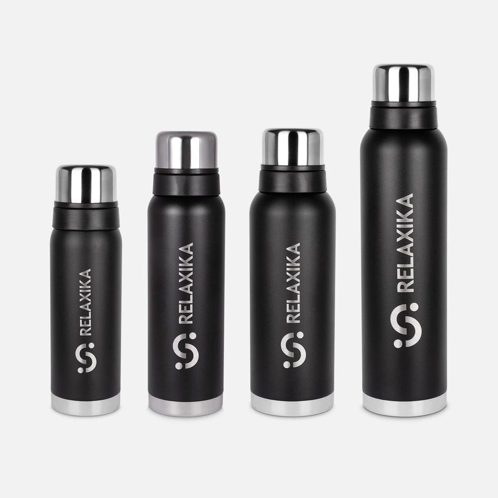 Термос Relaxika 750 со стикерпаком, черный — изображение 10