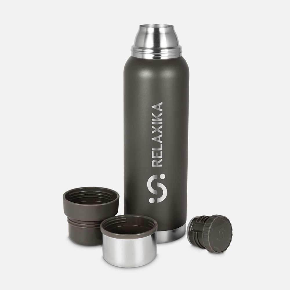 Термос Relaxika 1000 со стикерпаком, хаки — изображение 3