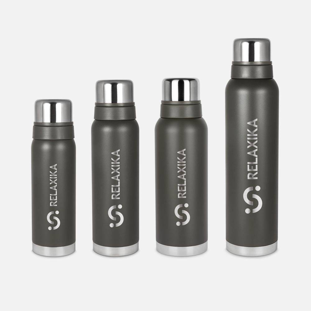 Термос Relaxika 1000 со стикерпаком, хаки — изображение 10