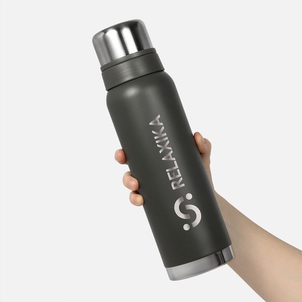 Термос Relaxika 1000 со стикерпаком, хаки — изображение 8