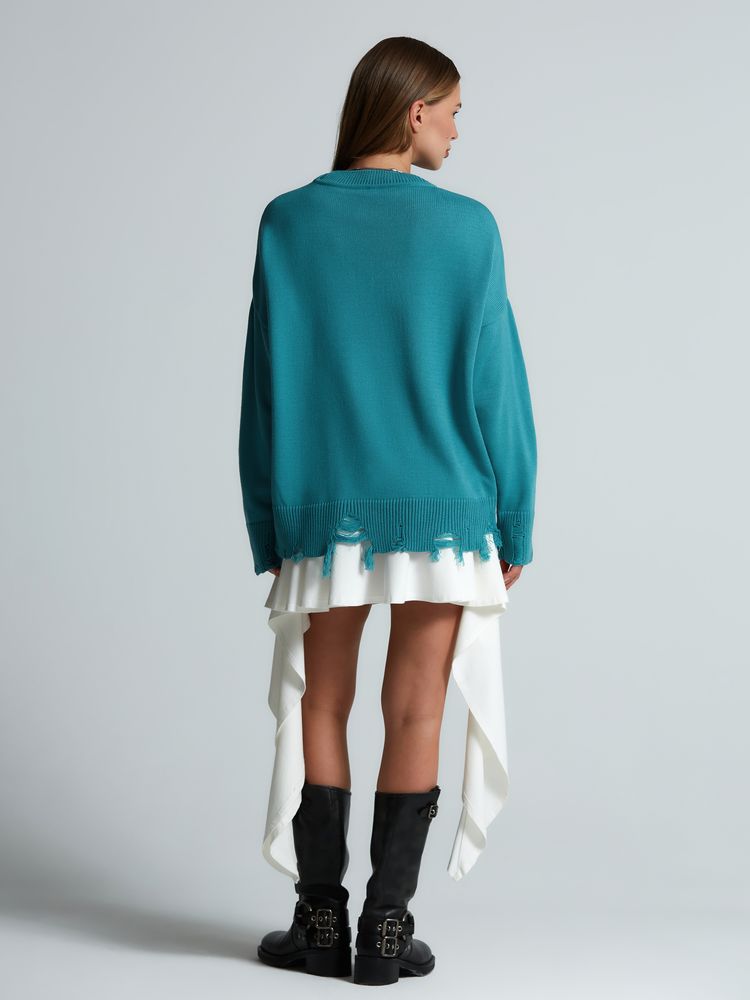 Свитер оверсайз Tricksy Net Grunge на заказ, акрил — изображение 13