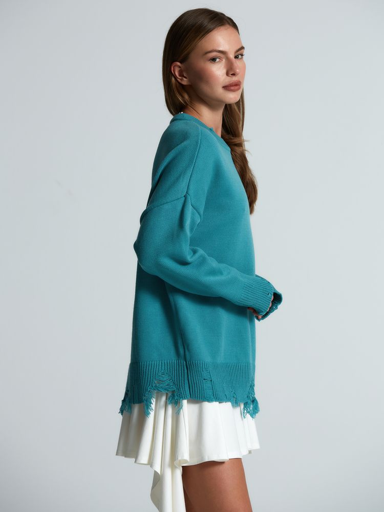 Свитер оверсайз Tricksy Net Grunge на заказ, акрил — изображение 12