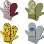 Варежки на заказ Mani, полушерсть