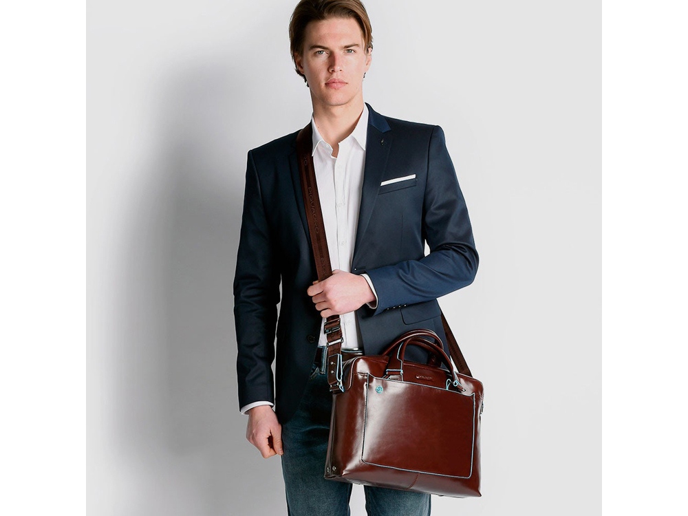 Сумка для ноутбука, Piquadro Blue Square, Черный — изображение 5