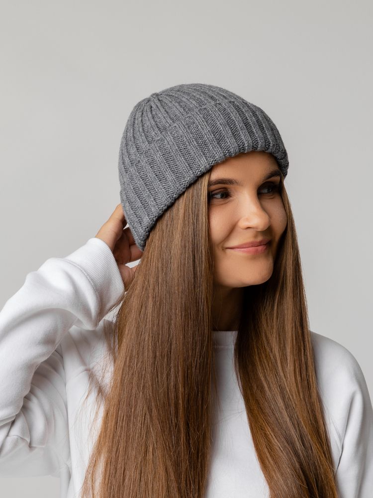 Шапка Uni, серый меланж — изображение 6