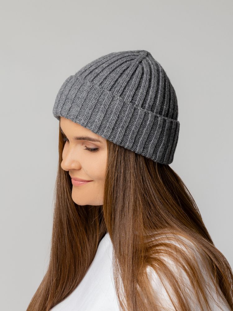 Шапка Uni, серый меланж — изображение 5